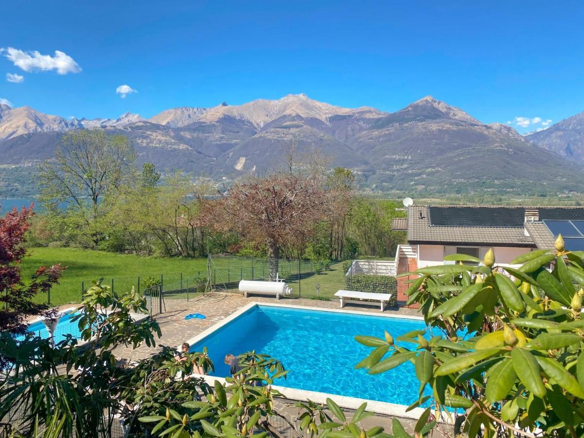 Bellavista A Garten Appartement Mit Pool Colico Luaran gambar